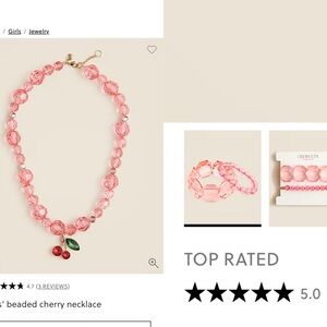 NWT Cherry Necklace w/ Bracelet Duo